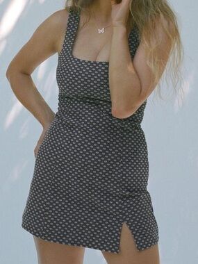 Urban Outfitters Folly Fitted Notched Mini Dress